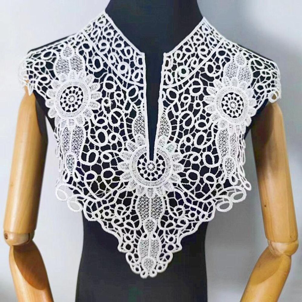 (white, sunflower) Applique Lace Fabric Sewing Craft Embellishments Trims Diy Neck Collar