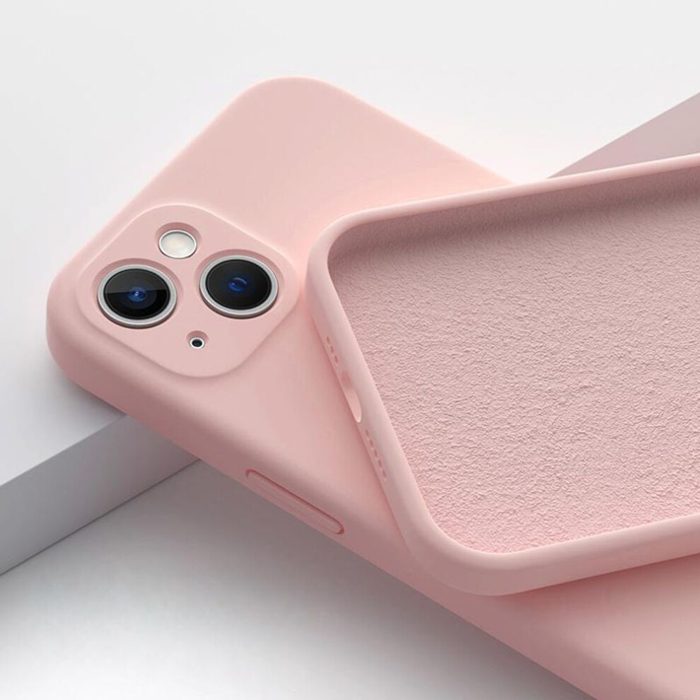 (pink, Xiaomi Poco F3) For Xiaomi Huawei Iphone Smausng Liquid Silicon Pc Case Ultra Thin Shockproof
