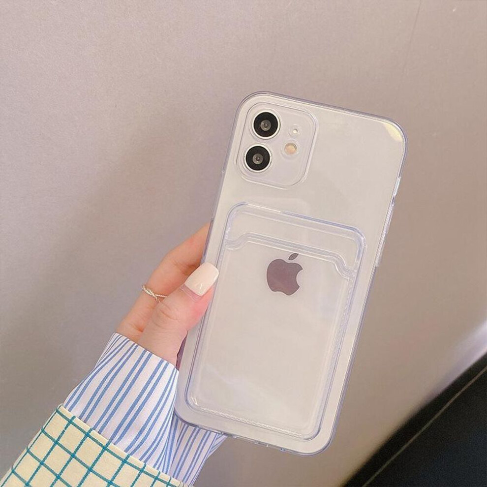 (transparent, Samsung S21 FE) HD Transparent Phone Case For iPhone 15 14 13 11 12 Wallet Card Holder For Samsung Xiaomi OPPO Ultra Thin Soft TPU Back Cover