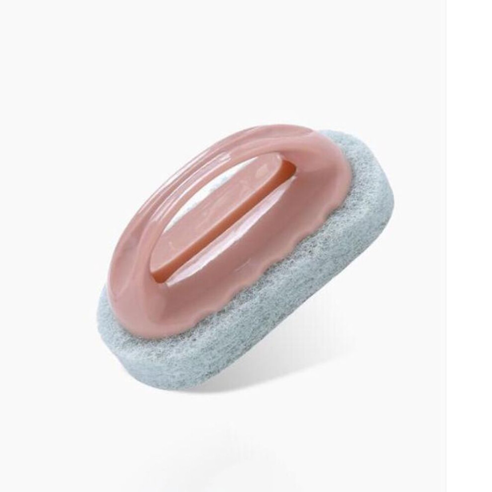 (light pink) Handles Sponge Brush Blue Soft Magic Sponge Eraser Cleaning Bathtub Ceramic Tile Cleaner Tool