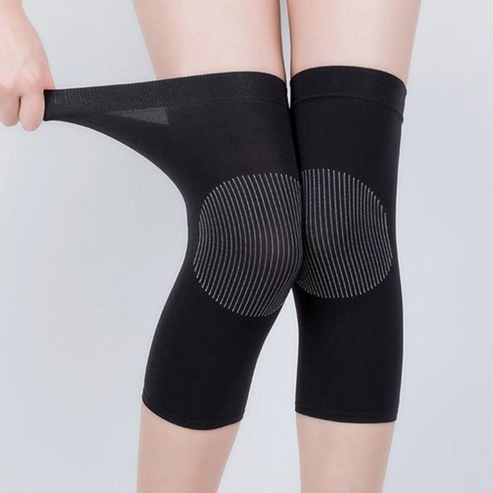 (black) Knee Support Leg Arthritis Injury Gym Sleeve Elasticated Knee Pads Unisex Summer Breathable