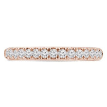 Majesty Diamonds MD230291-P 0.33 CTW Round Diamond Semi-Eternity Anniversary Wedding Band Ring in 14K Rose Gold - Size 4 to 9