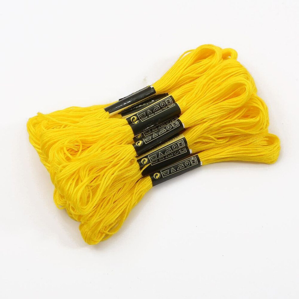(yellow, 50pcs/bag) 5-50pcs Multicolor Cross Stitch Thread Floss Cross Stitch Cotton Sewing Skeins Embroidery Thread Floss Kit Diy Cotton Sewing Accessories