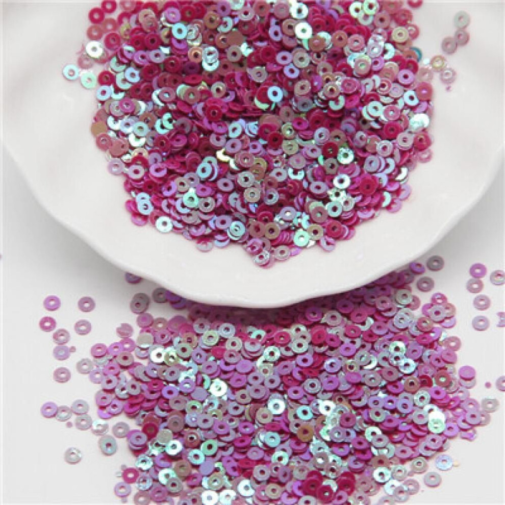 (ab Rose Red  4mm 2000pcs) 3mm 4mm 5mm 6mm Sequin Flat Round Loose Sequins Crafts Paillette Sewing Clothes Decoration Diy Accessory Lentejuelas Para Coser