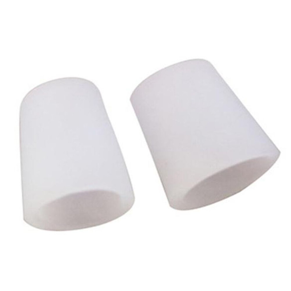 (white) 2-piece Toe Protection Silicone Cover for Foot Care Corns Protection Cover