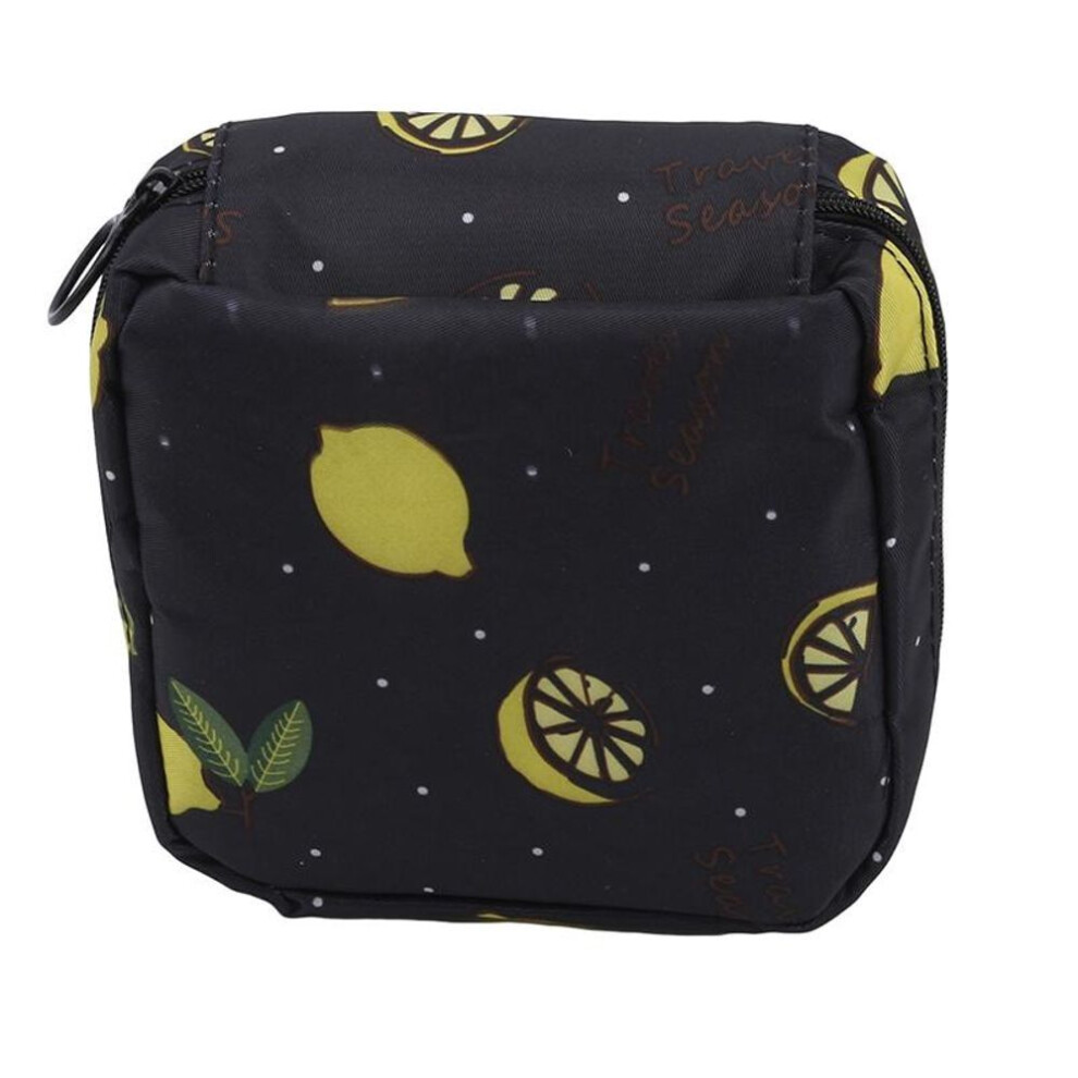 (black) Fashion Bag Travel Storage Bag Thickening Travel Sanitary Napkin Storage Bag High-grade Sanitary Cot