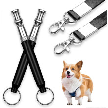 (2 Pack Black, One size) 2 Pack Dog Whistle,professional Dog Whistle Stop Barking For Dogs,recall Training,adjustable Ultrasonic Silent Dog Whistle With Lanyard