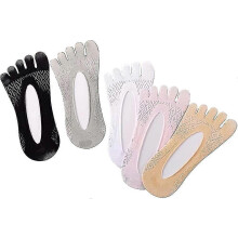(As show, One size) Toe Socks, 5 Pairs Five Finger Socks Athletic For Women