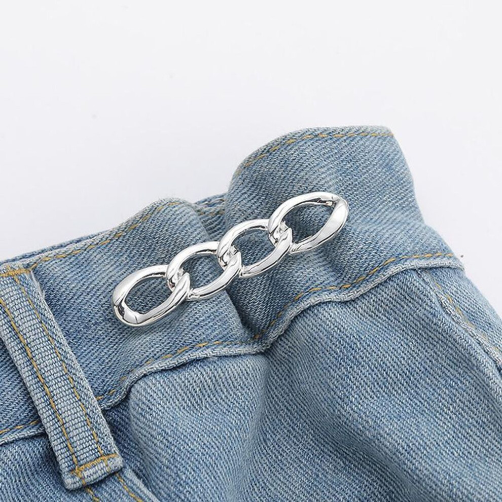 (silver) Women's Clothes Brooch Smooth Chain Brooches For Women Lapel Pin Tightening Waist Pin Waist Buckle Diy Clothing Accessories