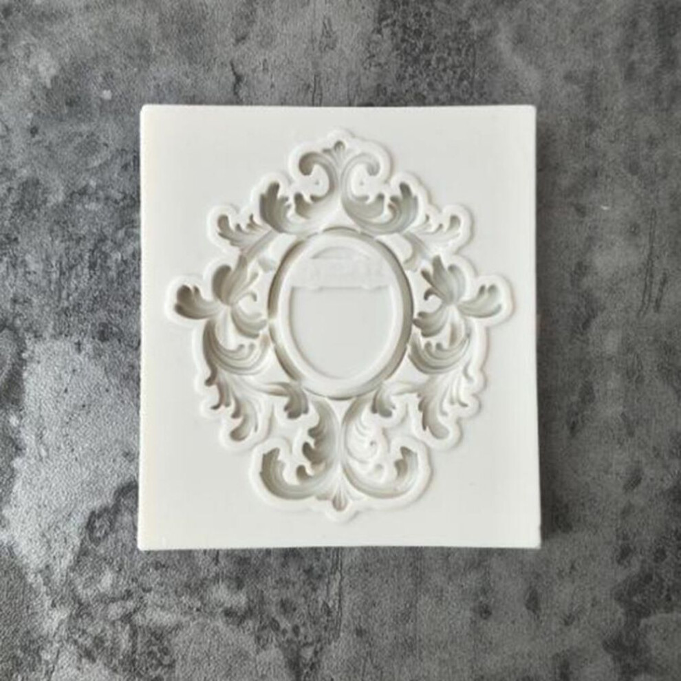 (Relief Frame) 3D Silicone Flower Chocolate Cake Mold