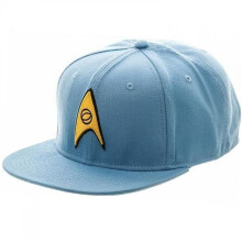 Star Trek 869317 Star Trek Science Insignia Flat Bill Snapback Hat, Sky Blue