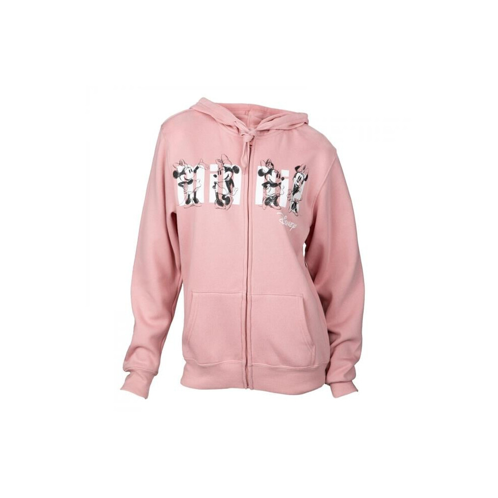 Minnie Mouse 872749-2Xlarge Classic Sketches Dusty Rose Zip-Up Hoodie, Pink - 2XL