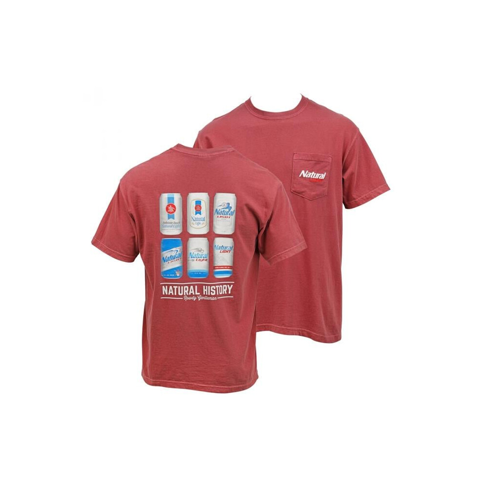 Natural Light 874682-small Natural Light Beer Natural History Pocket T-Shirt, Red - Small-image-OPC-PGB5T5F-NEW