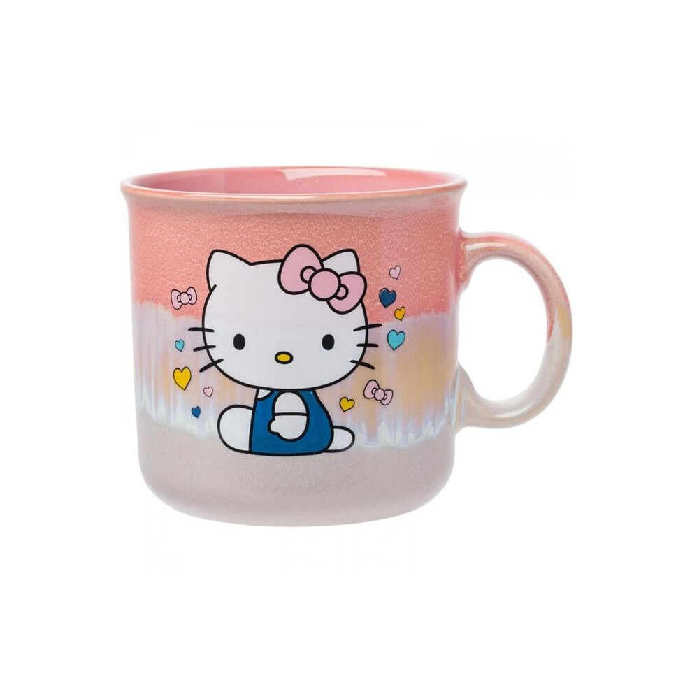 Hello Kitty 872776 20 oz Hello Kitty Pastel Drips Jumbo Ceramic Glaze Mug