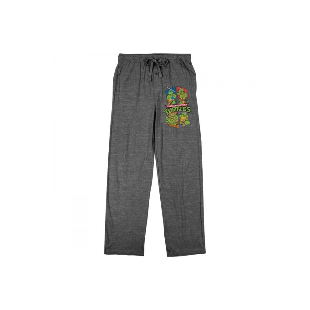 Teenage Mutant Ninja Turtles 871320-large Teenage Mutant Ninja Turtles Panels Pajama Pants, Grey - Large