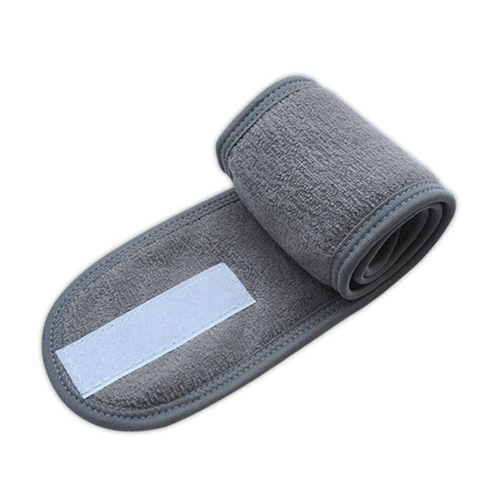(grey) Eyelashes Extension Spa Face Headband Wrap Head Terry Cloth Headband Make Up Stretch Towel With Magic Tape Makeup Accessories