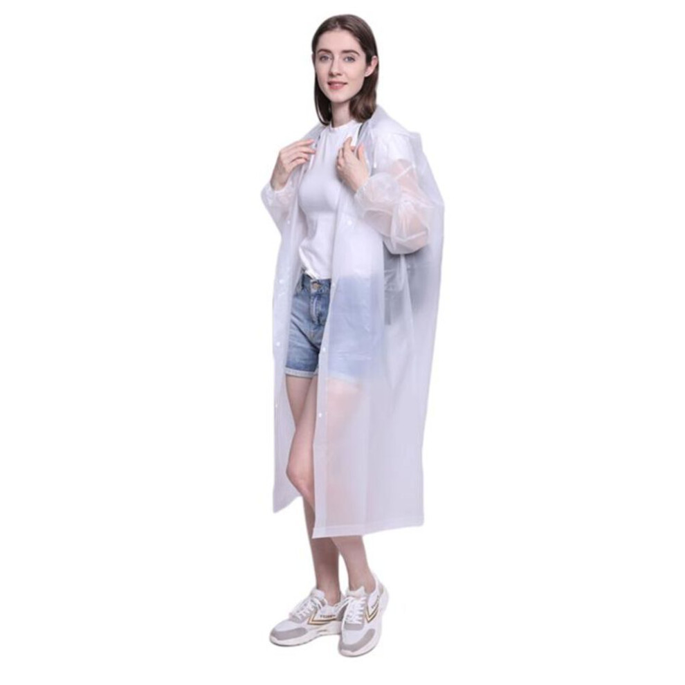 (white, One size) Non-disposable Raincoat Travel Outdoor Concert Men And Women With The Same Paragraph Light Poncho