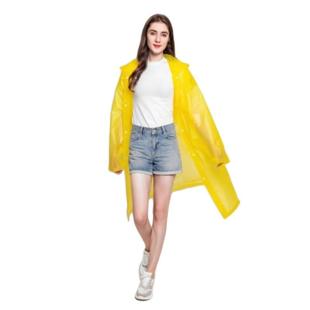 (yellow, One size) Non-disposable Raincoat Travel Outdoor Concert Men and Women with The Same Paragraph Light Poncho