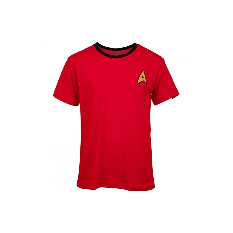 Star Trek 869097-large Security Guards Decal T-Shirt, Red - Large