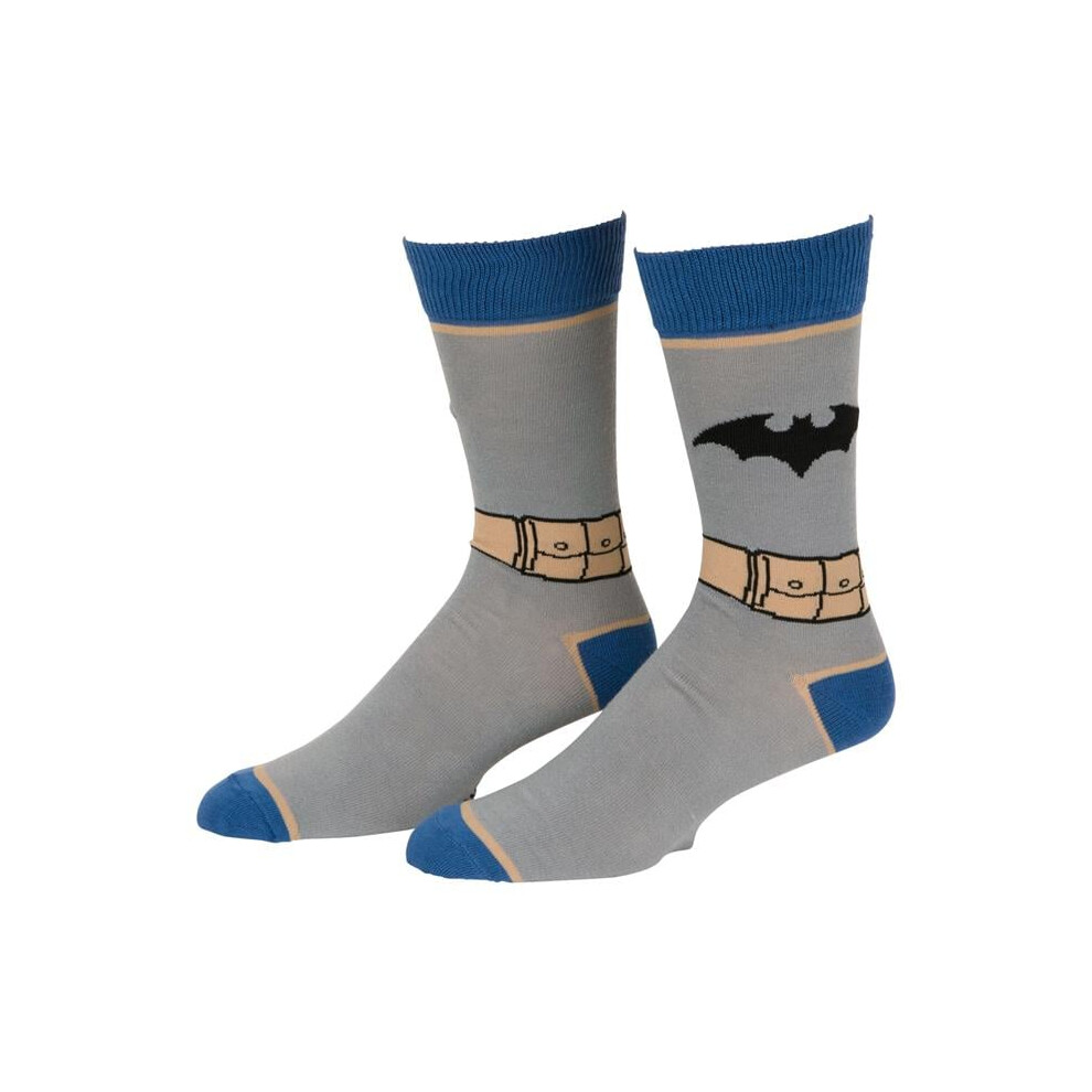 Batman 871779 Batman Suit Crew Socks, Black & Gray