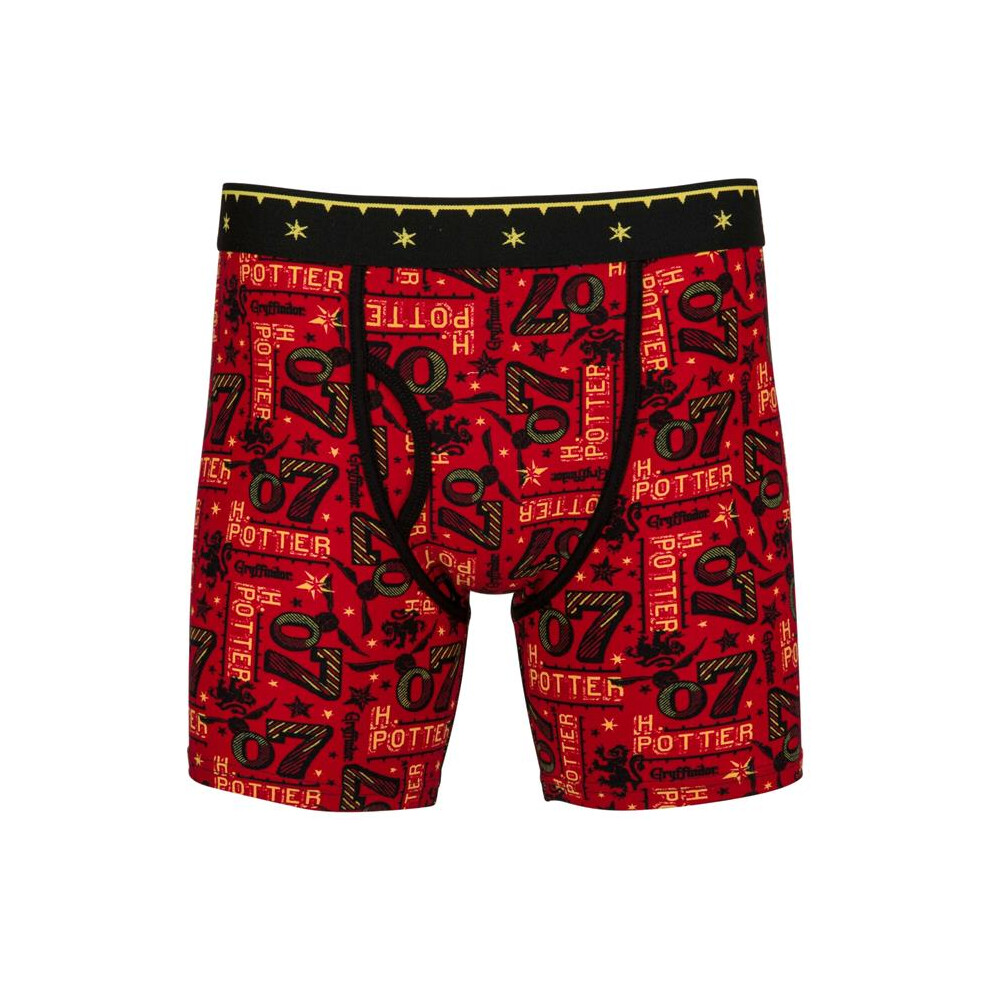 Harry Potter 871581-small-28- Harry Potter Quidditch All Over Print Boxer Briefs, Red & Black - Small 28-30