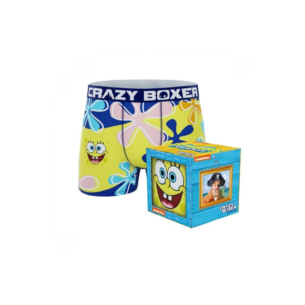 Spongebob 868268-medium-32 Crazy Boxers SpongeBob SquarePants Coral Reef Boxer Briefs in Gift Box - Medium 32-34