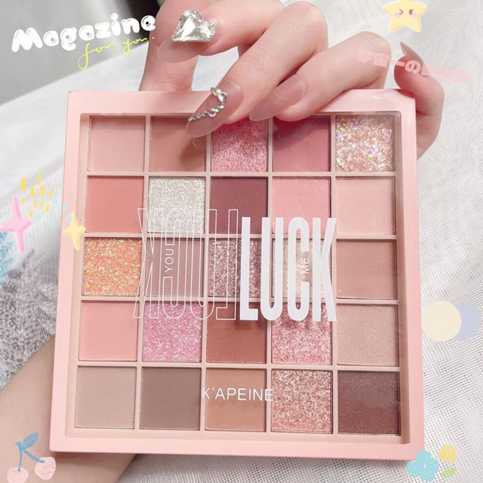 (pink) Eyeshadow Palette, 25 Shades, Matte Finish, Neutral Grey & Brown Earth Tones, Coffee & Chocolate Inspired Shades For Versatile Makeup Looks