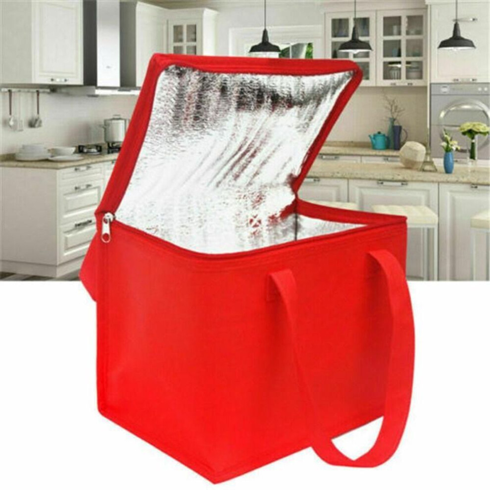(red, S) Holding Temperature Can Cool Wine Picnic Carrier Chilling Bottle Cooler Holder Bags Thermal Insulation Cooling Aluminum Foil Lined Ice Bag