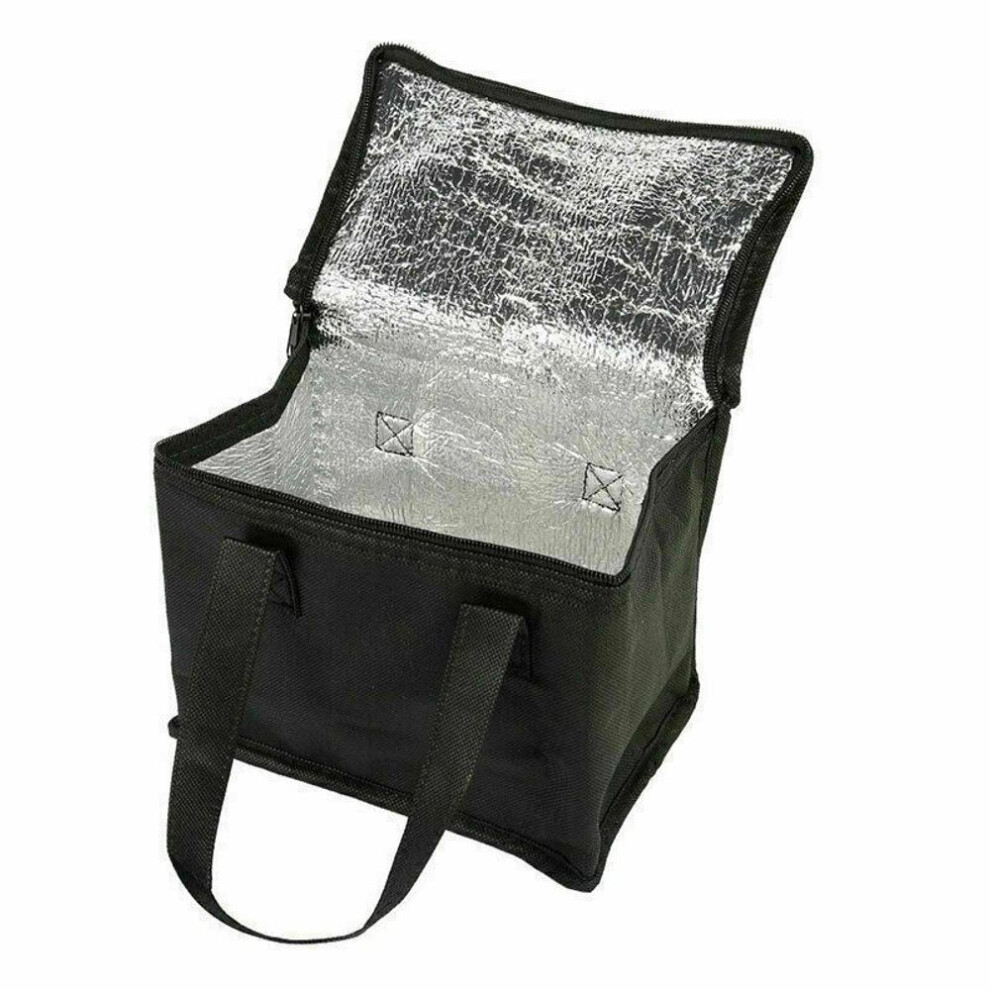 (black, S) Holding Temperature Can Cool Wine Picnic Carrier Chilling Bottle Cooler Holder Bags Thermal Insulation Cooling Aluminum Foil Lined Ice Bag