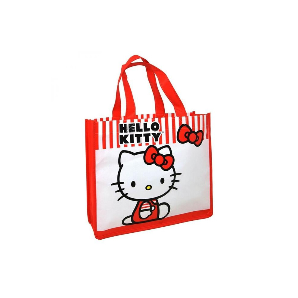 Hello Kitty 875790 Hello Kitty Striped Tote Bag