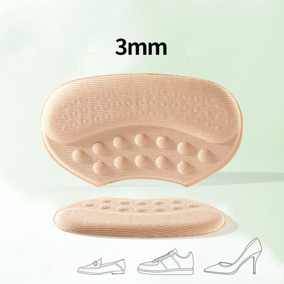 (beige, 5PCS-3mm) Women Insoles for Shoes High Heel Pad Adjust Size Adhesive Heels Pads Liner Grips Protector Sticker Pain Relief Foot Care Insert