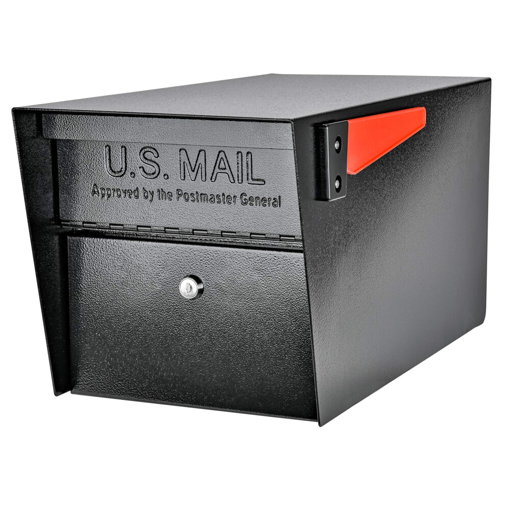 Mail Boss 7506 Mail Manager Curbside Locking Security Mailbox  Black Large