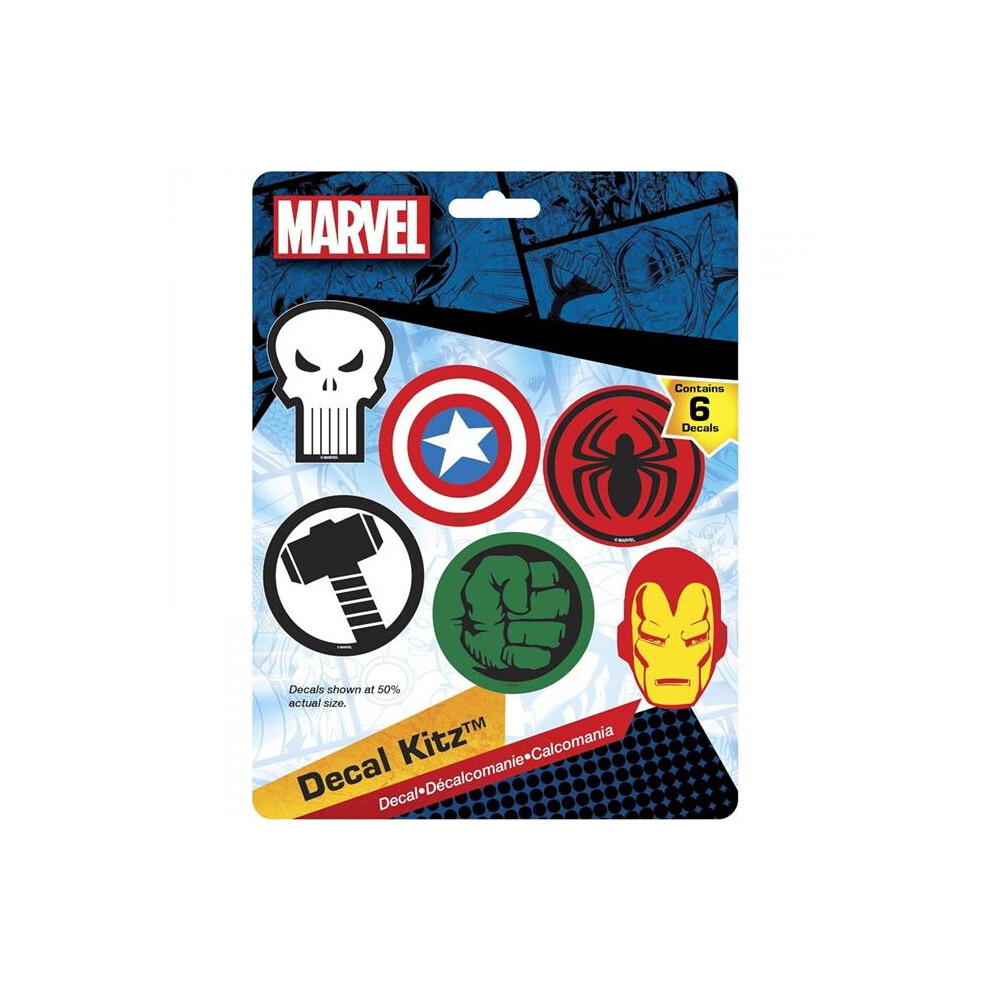 The Avengers 879802 Classic Logos Car Decal Kit - 6 Piece