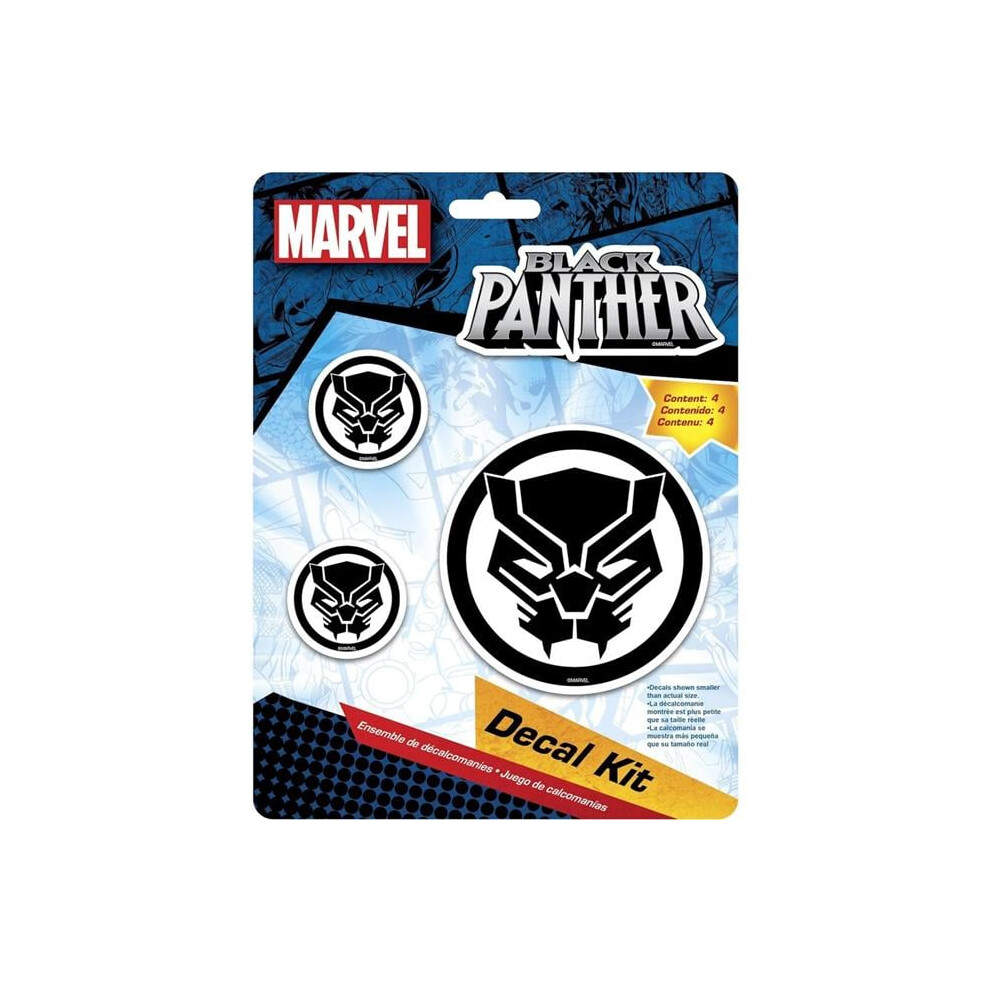 Black Panther 879807 Logos Plastic Car Decal Kit - 4 Piece