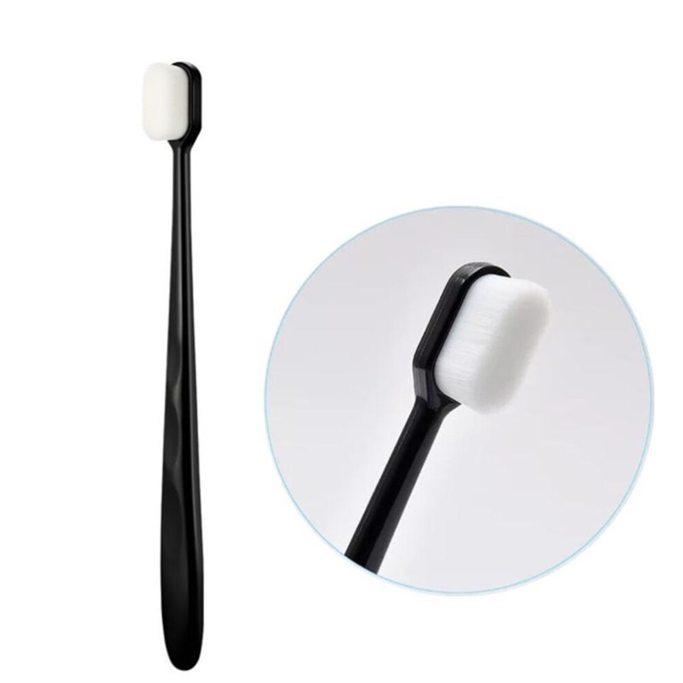 (black, A) Toothbrush Nano Softhairtoothbrush Couple Soft Hairtoothbrush Oral Antibacterial Care