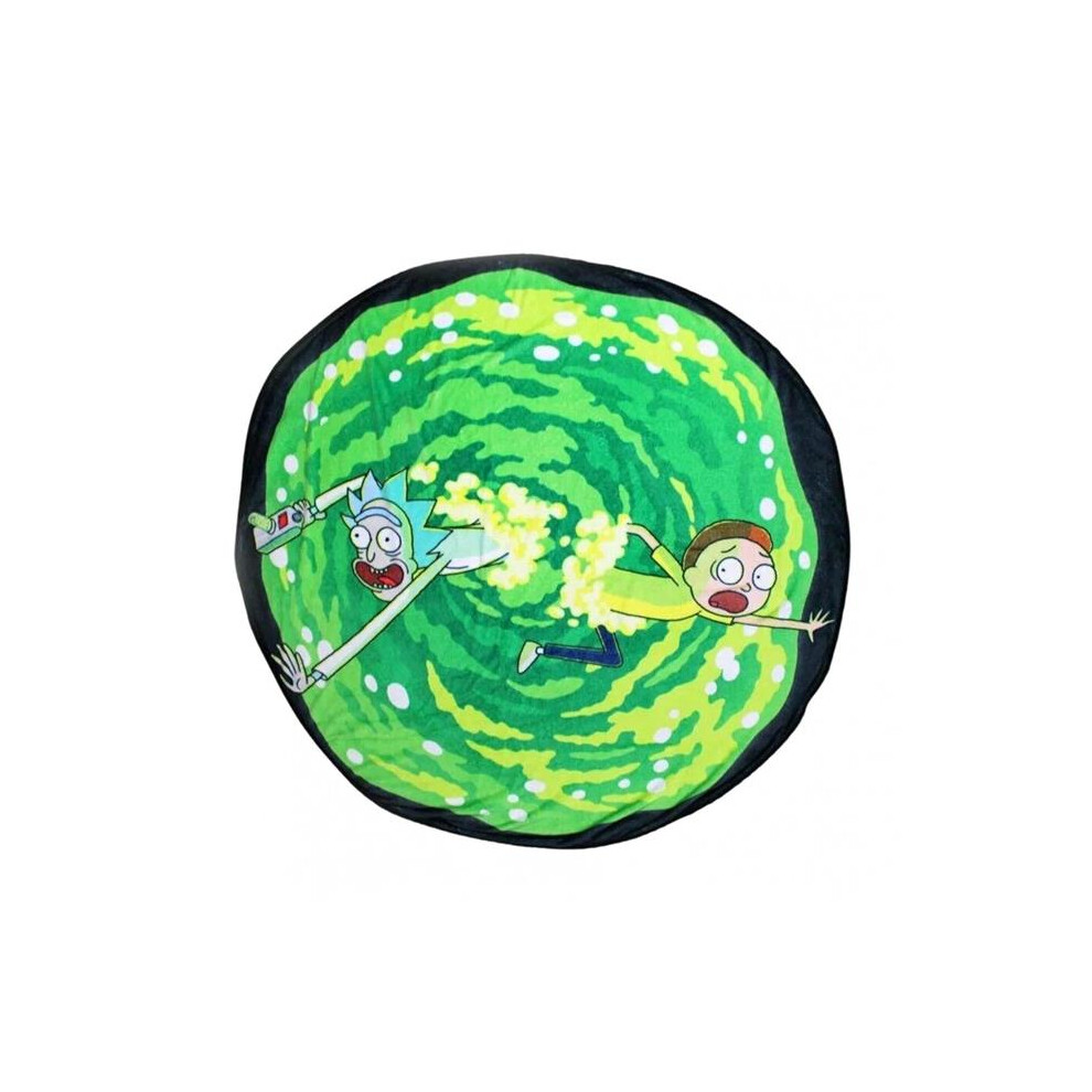 Rick & Morty 865899 Portal Shaped Throw Blanket, Black & Green