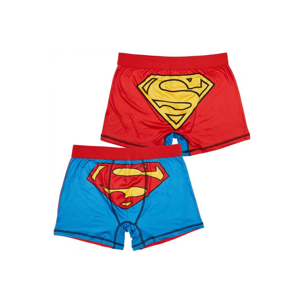 Superman 879858-xxlarge 4 Logo Character Armor Cosplay Mens Underwear Boxer Briefs - 2XL - Size 44-46