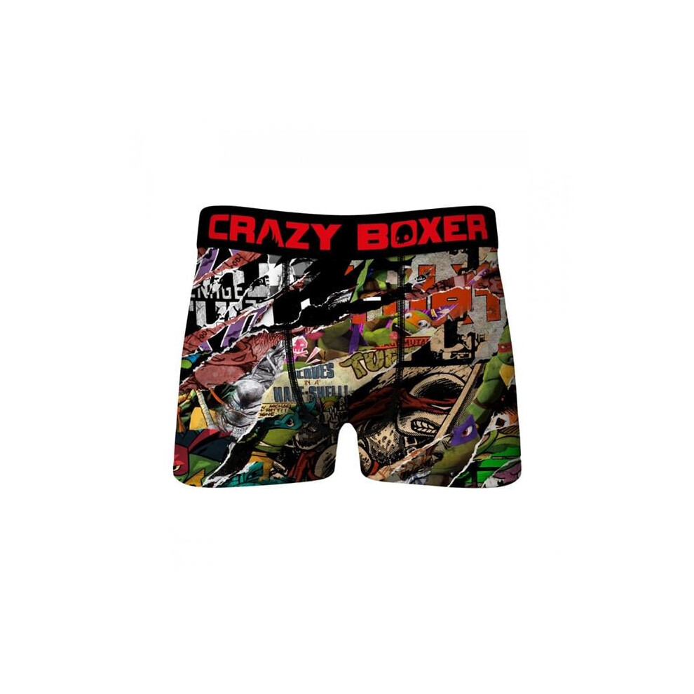 Teenage Mutant Ninja Turtles 819025-small 28-30 Crazy Boxers Turtles Comic Strips Boxer Briefs - Small - Size 28-30