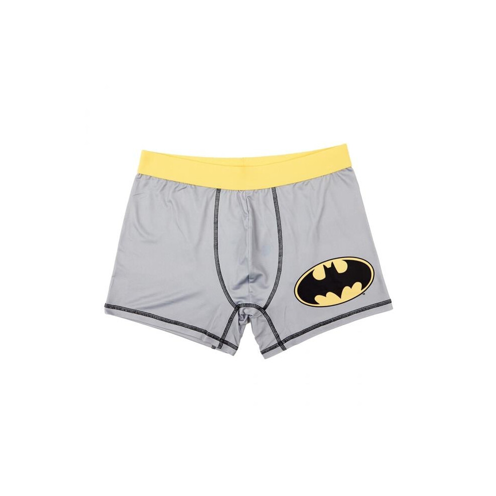 Batman 879818-xlarge 40 Classic Logo Grey Colorway Mens Underwear Boxer Briefs - Extra Large - Size 40-42