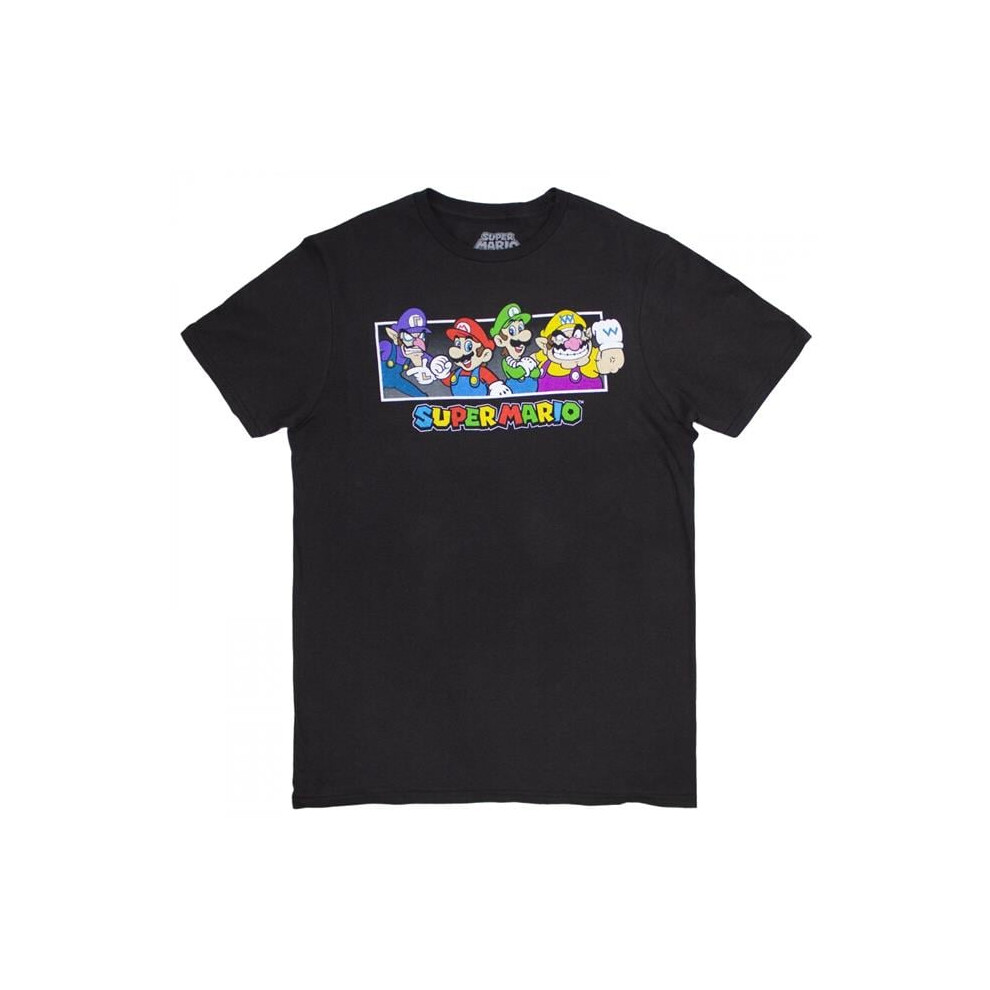 Super Mario Bros 885421-Small Nintendo Players Retro T-Shirt - Small