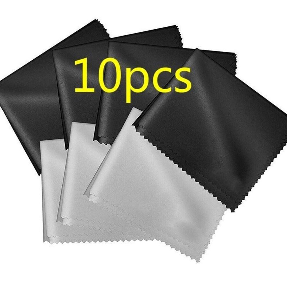 (black) 10 Pcs Smooth Cleaner Glasses Lens Cloth Cloths Sunglasses Cleaning Cloth