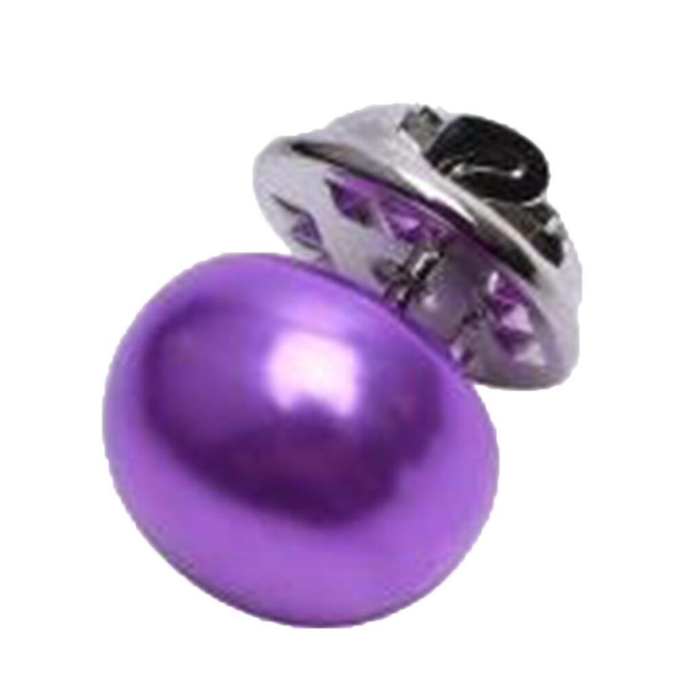 (purple) Pin Shirt Sweater Clip Fashion Imitation Clothes Brooch Ornament Women's Pearl