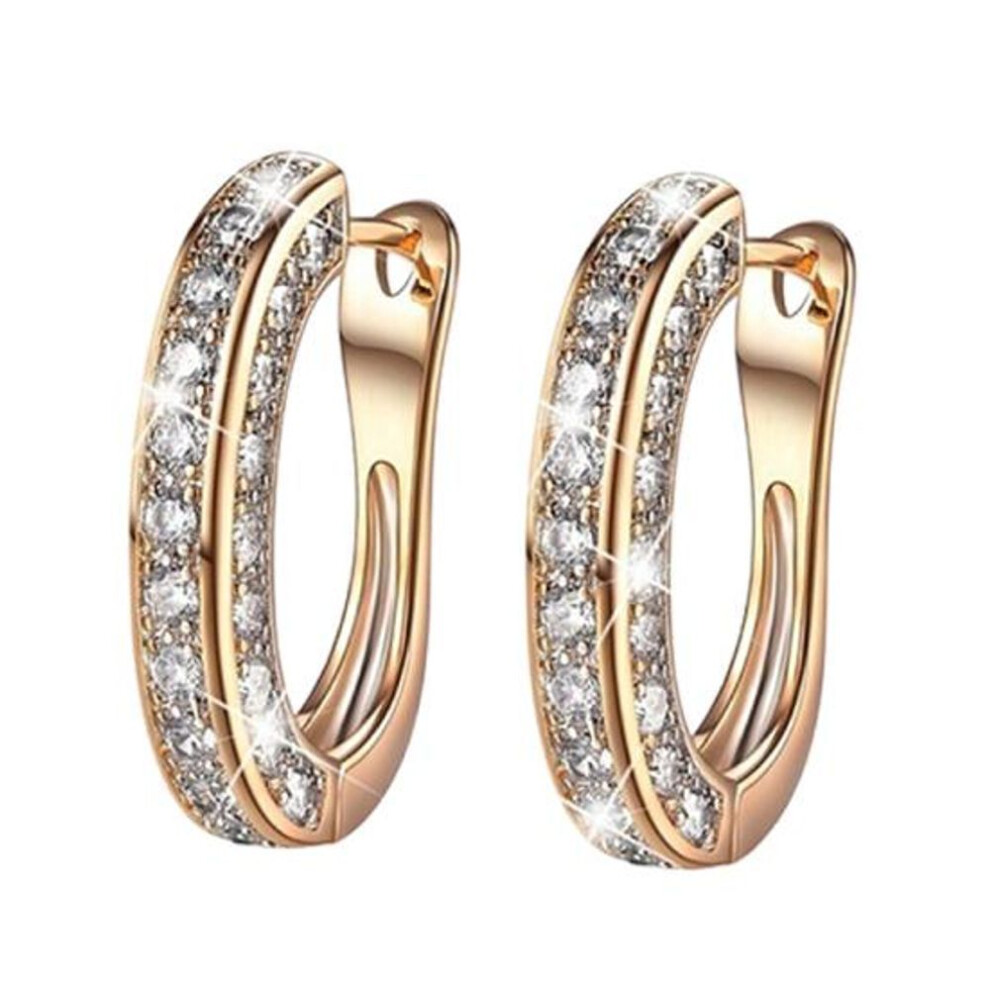 (golden, 1.3cm) Women Fashion Decoration Stud Hoop Earrings Jewelry Gift