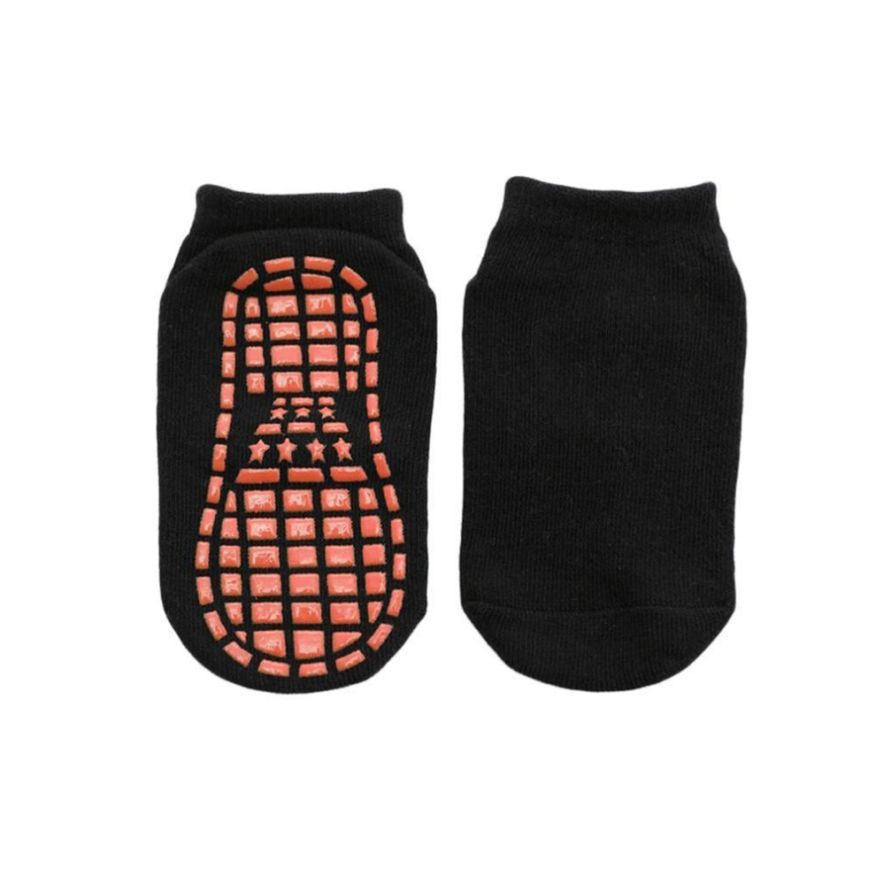 (black, 1-5Y) Boy Slip Anti Breathable Kids Girl Elastic Sports Floor Ankle Socks