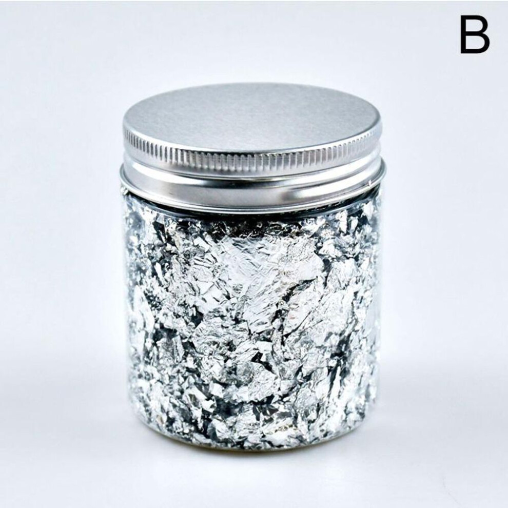 (B) 3g Decorating Confetti Gold Silver Decoration Gold Leaf Flakes Paiting Materials Foil Paper
