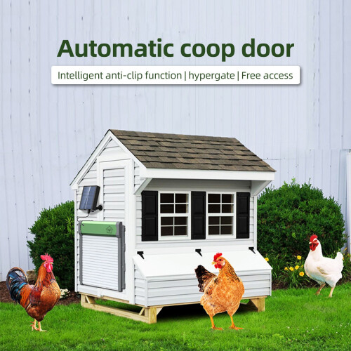 Automatic Chicken Coop Door Solar Powered Chicken Door with Timer / Light Sensor / Remote Control 1