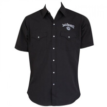 Jack Daniels 889536-large Jack Daniels Mens Black Button Down Shirt, Large