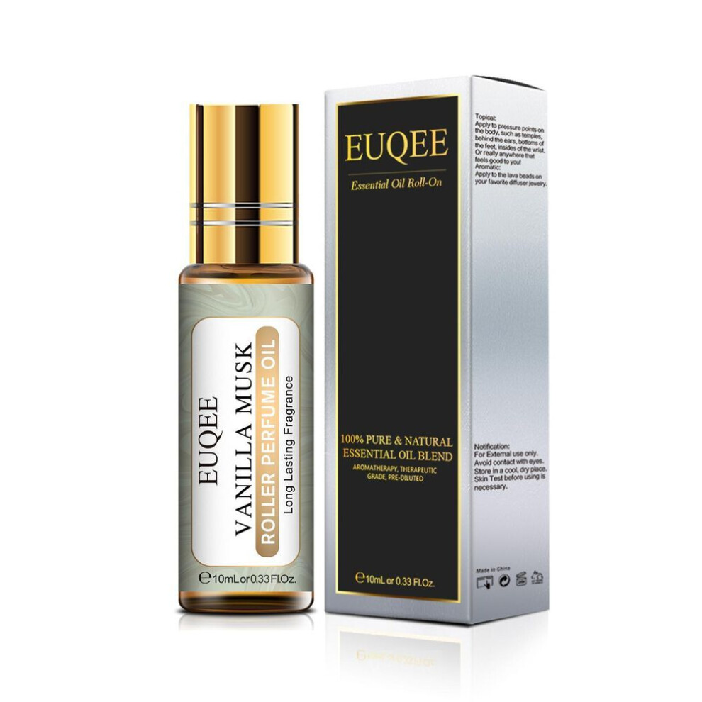 (as the picture, Vanilla Musk) 10ml Euqee Roller Perfume Oil For Humidifier Fragrances Beauty Skin Care Air Purifier Parma Violet Angle Coconut& Vanilla Floral Essential Oil