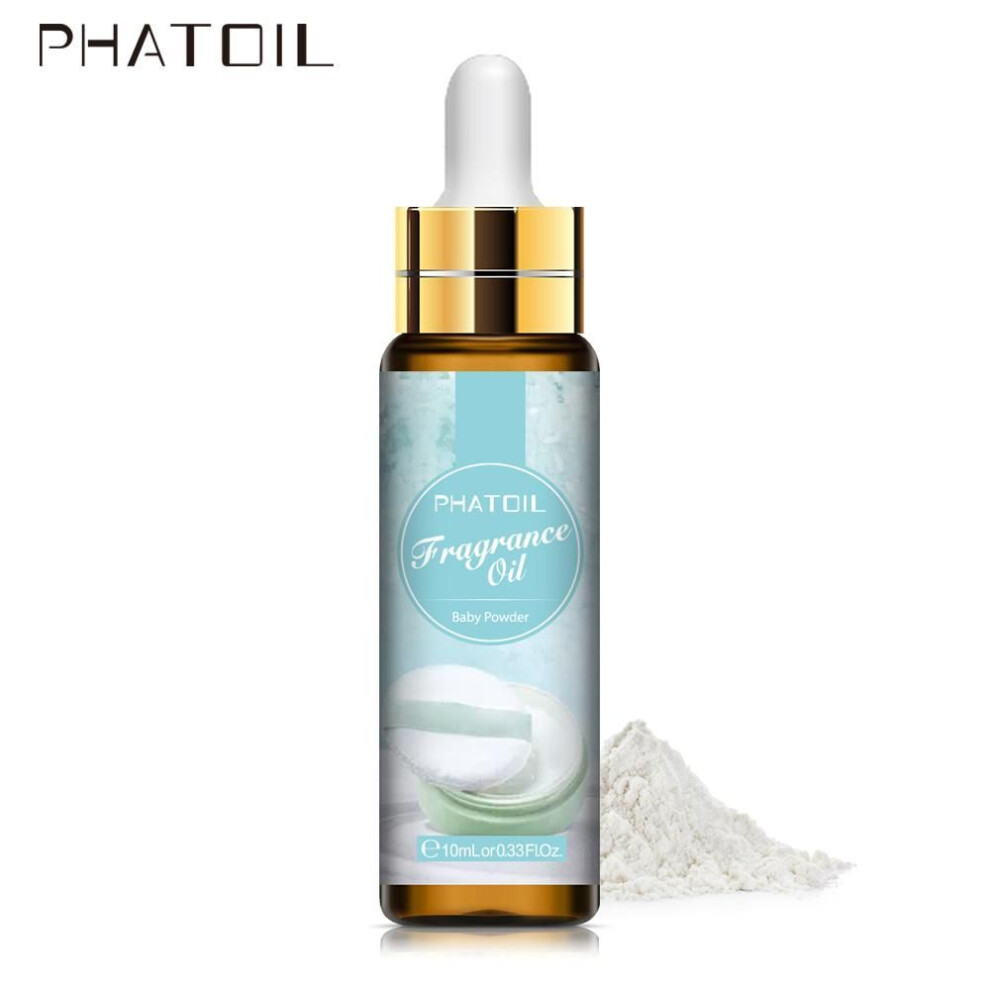 (as the picture, Baby Powder) Phatoil 10ml Fragrance Oil With A Dropper Natural Essential Oil For Candle Soap Making Perfume Air Fresh Diffuser Skin Care Body Massage Oil