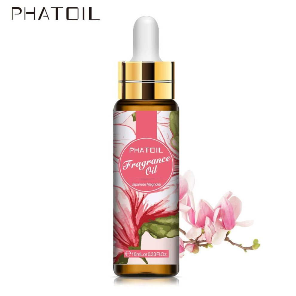 (as the picture, Japanese Magnolia) Phatoil 10ml Fragrance Oil With A Dropper Natural Essential Oil For Candle Soap Making Perfume Air Fresh Diffuser Skin Care Body Massage Oil